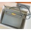 Hermes Evercolor Kelly Danse Shoulder bag Light Gray with Gold Hardware (full handmade)
