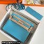 Hermes Evercolor Kelly Danse Shoulder bag Macaron Blue with Silver Hardware (full handmade)