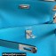 Hermes Evercolor Kelly Danse Shoulder bag Macaron Blue with Silver Hardware (full handmade)