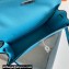 Hermes Evercolor Kelly Danse Shoulder bag Macaron Blue with Silver Hardware (full handmade)