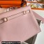 Hermes Evercolor Kelly Danse Shoulder bag Pink with Gold Hardware (full handmade)