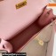 Hermes Evercolor Kelly Danse Shoulder bag Pink with Gold Hardware (full handmade)