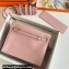 Hermes Evercolor Kelly Danse Shoulder bag Pink with Silver Hardware (full handmade)
