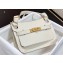 Hermes mini jypsiere bag in swift leather White with Gold Hardware (original quality+handmade)