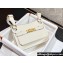Hermes mini jypsiere bag in swift leather White with Gold Hardware (original quality+handmade)
