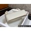 Hermes mini jypsiere bag in swift leather White with Gold Hardware (original quality+handmade)