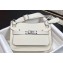 Hermes mini jypsiere bag White in swift leather with Silver Hardware (original quality+handmade)