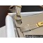 Hermes mini jypsiere bag in swift leather Pearl Gray with Gold Hardware (original quality+handmade)