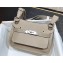 Hermes mini jypsiere bag Pearl Gray in swift leather with Silver Hardware (original quality+handmade)