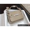 Hermes mini jypsiere bag Pearl Gray in swift leather with Silver Hardware (original quality+handmade)