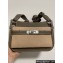 Hermes mini jypsiere bag in Clemence leather Elephant Gray with Silver Hardware (original quality+handmade)