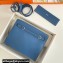 Hermes Evercolor Kelly Danse Shoulder bag Blue with Silver Hardware (full handmade)
