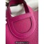 Hermes In-The-Loop Tote Bag In Original Togo Leather Fuchsia with Gold Hardware (Full Handmade Quality)