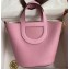 Hermes In-The-Loop Tote Bag In Original Togo Leather Pink with Gold Hardware (Full Handmade Quality)