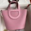 Hermes In-The-Loop Tote Bag In Original Togo Leather Pink with Silver Hardware (Full Handmade Quality)