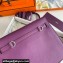 Hermes Evercolor Kelly Danse Shoulder bag Purple with Silver Hardware (full handmade)