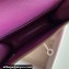 Hermes Evercolor Kelly Danse Shoulder bag Purple with Silver Hardware (full handmade)