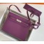 Hermes Evercolor Kelly Danse Shoulder bag Purple with Silver Hardware (full handmade)