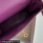 Hermes Evercolor Kelly Danse Shoulder bag Purple with Gold Hardware (full handmade)