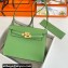 Hermes Evercolor Kelly Danse Shoulder bag Green with Gold Hardware (full handmade)