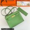 Hermes Evercolor Kelly Danse Shoulder bag Green with Gold Hardware (full handmade)
