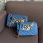 Balenciaga BB Chain S/M Charms Embroidered Logo Bag Blue 2018