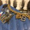 Balenciaga BB Chain S/M Charms Embroidered Logo Bag Blue 2018