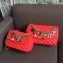 Balenciaga BB Chain S/M Charms Embroidered Logo Bag Red 2018