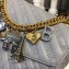 Balenciaga BB Chain S/M Charms Embroidered Logo Bag Grey 2018