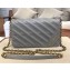 Balenciaga BB Chain S Embroidered Logo Bag Grey 2018