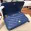 Balenciaga BB Chain S Embroidered Logo Bag Blue 2018