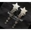 Saint Laurent Stars and Love Multiple Star Earrings in Brass 556080