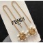 Fendi F Is Fendi Long Chain Pearl Earrings