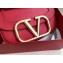 Valentino Supervee Calfskin Crossbody Large Bag Red/Gold 2020