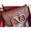 Valentino Supervee Calfskin Crossbody Large Bag Brown/Gold 2020