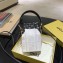 Fendi Canvas Embroidered FF Mon Tresor Mini Bucket Bag White 2020