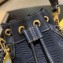 Fendi Canvas Embroidered FF Mon Tresor Mini Bucket Bag Black 2020