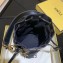Fendi Canvas Embroidered FF Mon Tresor Mini Bucket Bag Black 2020