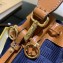 Fendi Canvas Embroidered FF Mon Tresor Mini Bucket Bag Blue 2020
