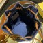 Fendi Canvas Embroidered FF Mon Tresor Mini Bucket Bag Blue 2020