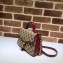 Gucci Diagonal GG Marmont Mini Top Handle Bag 583571 Canvas Red 2020