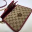 Gucci Diagonal GG Marmont Mini Top Handle Bag 583571 Canvas Red 2020