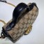 Gucci Diagonal GG Marmont Mini Top Handle Bag 583571 Canvas Black 2020