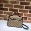 Gucci Diagonal GG Marmont Mini Top Handle Bag 583571 Canvas Black 2020