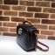 Gucci GG Marmont Small Shoulder Bag with Bamboo 602270 Black/Red 2020