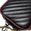 Gucci GG Marmont Small Shoulder Bag with Bamboo 602270 Black/Red 2020