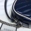 Gucci Diagonal GG Marmont Mini Shoulder Camera Bag 448065 Leather Blue/White 2020