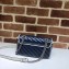 Gucci Diagonal GG Marmont Mini Shoulder Bag 446744 Blue/White 2020