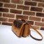 Gucci Canvas/Leather Rajah Shoulder Bag 537206 Cognac 2020