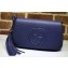 Gucci Soho Tassel Leather Chain Shoulder Bag 336752 Blue